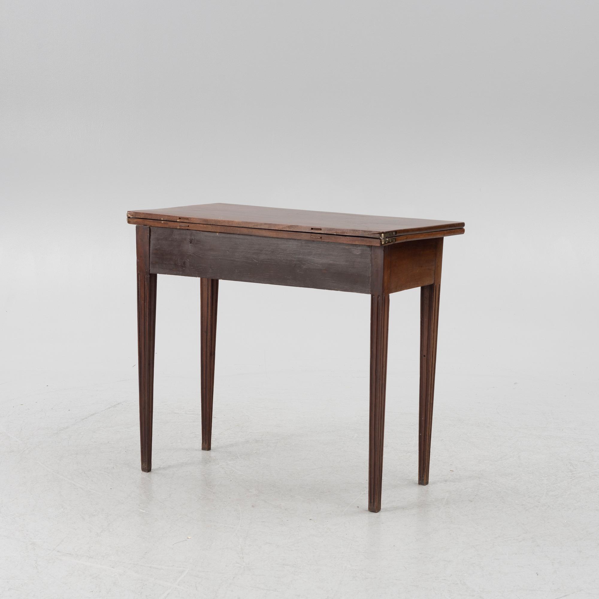 Game table, Gothenburg, circa 1800.