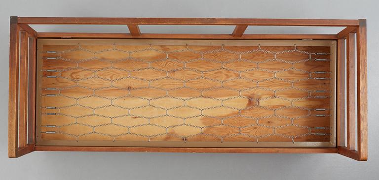 Axel Einar Hjorth, a stained pine sofa 'Sport', Nordiska Kompaniet Sweden, late 1930s.