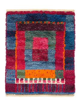 217. Marianne Richter, A CARPET, "Rutig brokig rya", knotted pile, ca 112 x 88 cm, signed AB MMF MR.