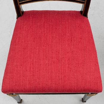 A pair of chairs, Lindome, one signed Nils Thorsson, Ingemantorp, first half of the 19th Century.