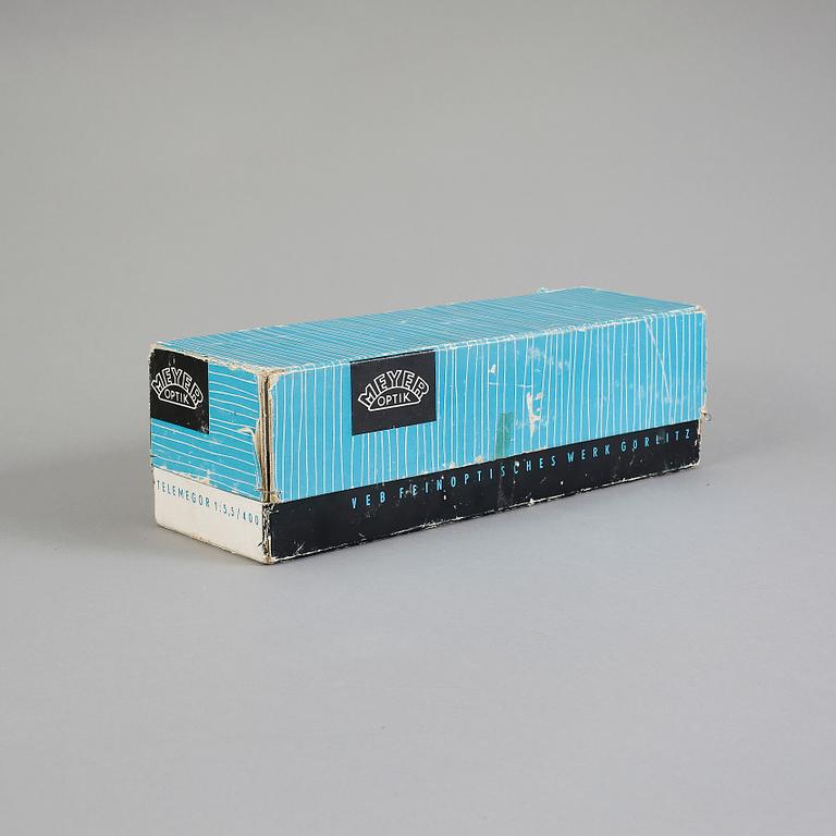 OBJEKTIV, Meyer Optik Görlitz Telemegor 1:5.5/400. Nr 3246905. Tyskland, 1900-talets andra hälft.