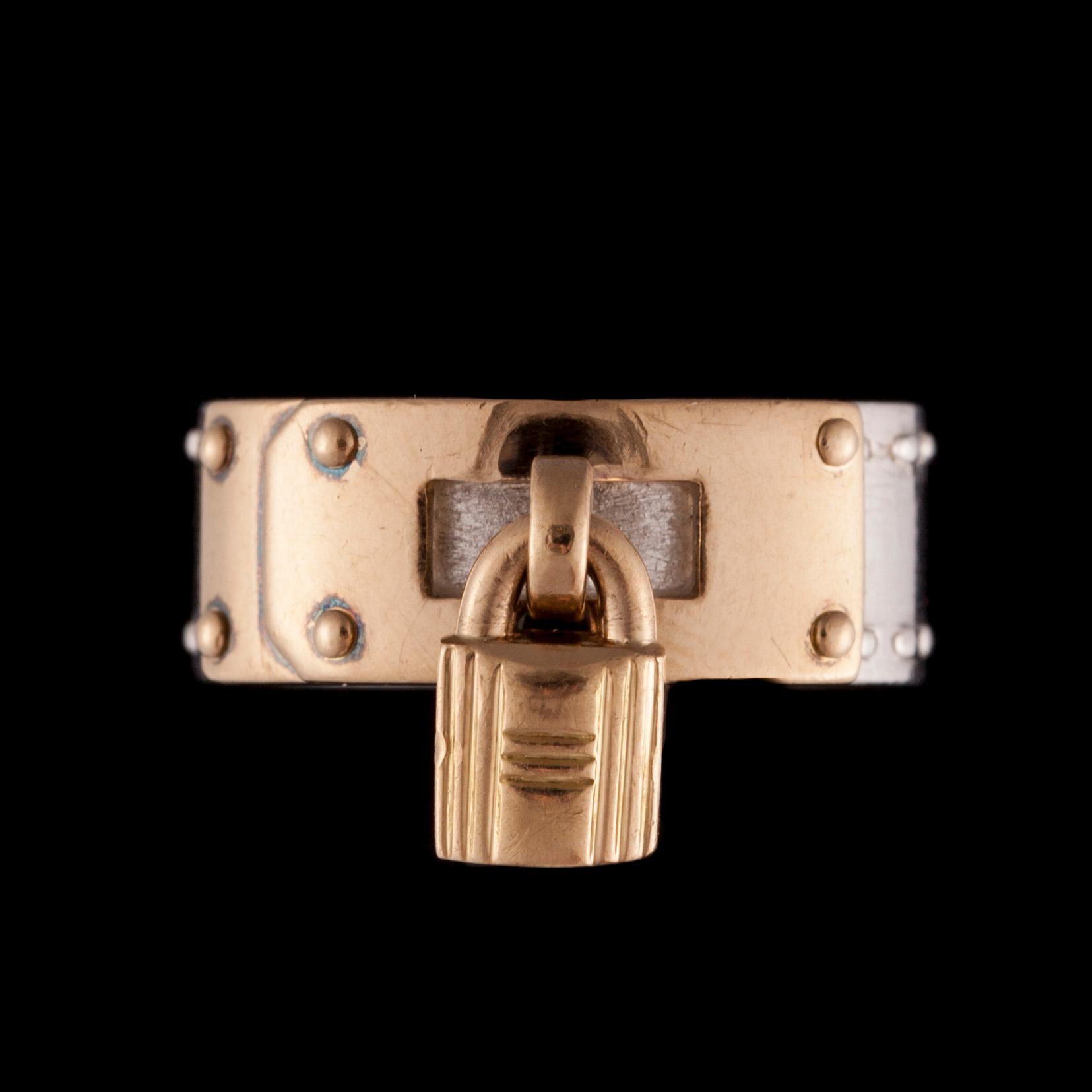 RING, "Kelly", silver och guld. Hermès. Vikt ca 10,8 g.
