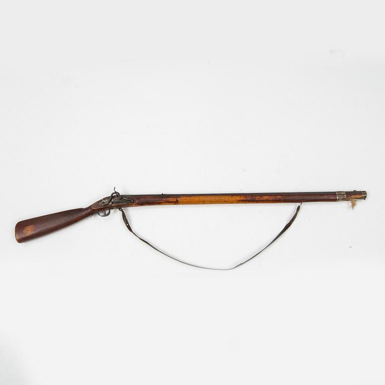 A Swedish 19th Century snaphaunce rifle.