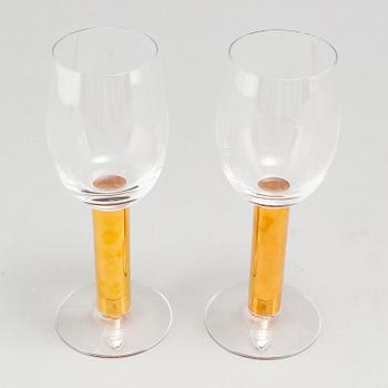 Eight 'Nobel' wine glasses by Gunnar Cyrén.