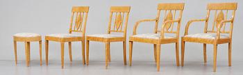 SITTGRUPP, 5 delar, Karl Johan stil, 1920/30-tal.