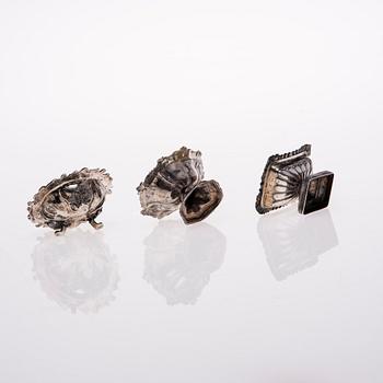 SALTKAR, 3 st, silver, Ryssland 1800-tal. Vikt 155 g.