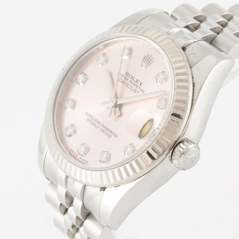 Rolex, Oyster Perpetual, Datejust 31, "Diamond Dial", wristwatch, 31 mm.