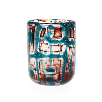 653. A Vicke Lindstrand glass vase, Kosta 1950's-60's.
