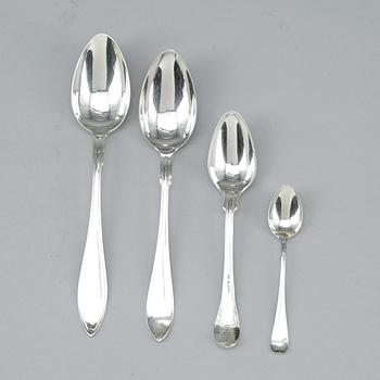PARTI SKEDAR, 25st, silver, bland annat Guldsmedsaktiebolaget, Stockholm, 1924. Vikt ca 708g.
