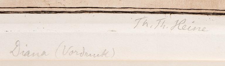 Thomas Theodor Heine, etching vordruck.