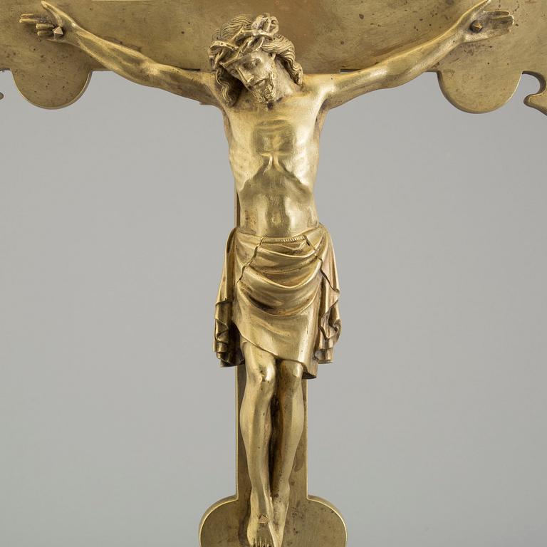 A first half of the 19th century bronze crucifix.