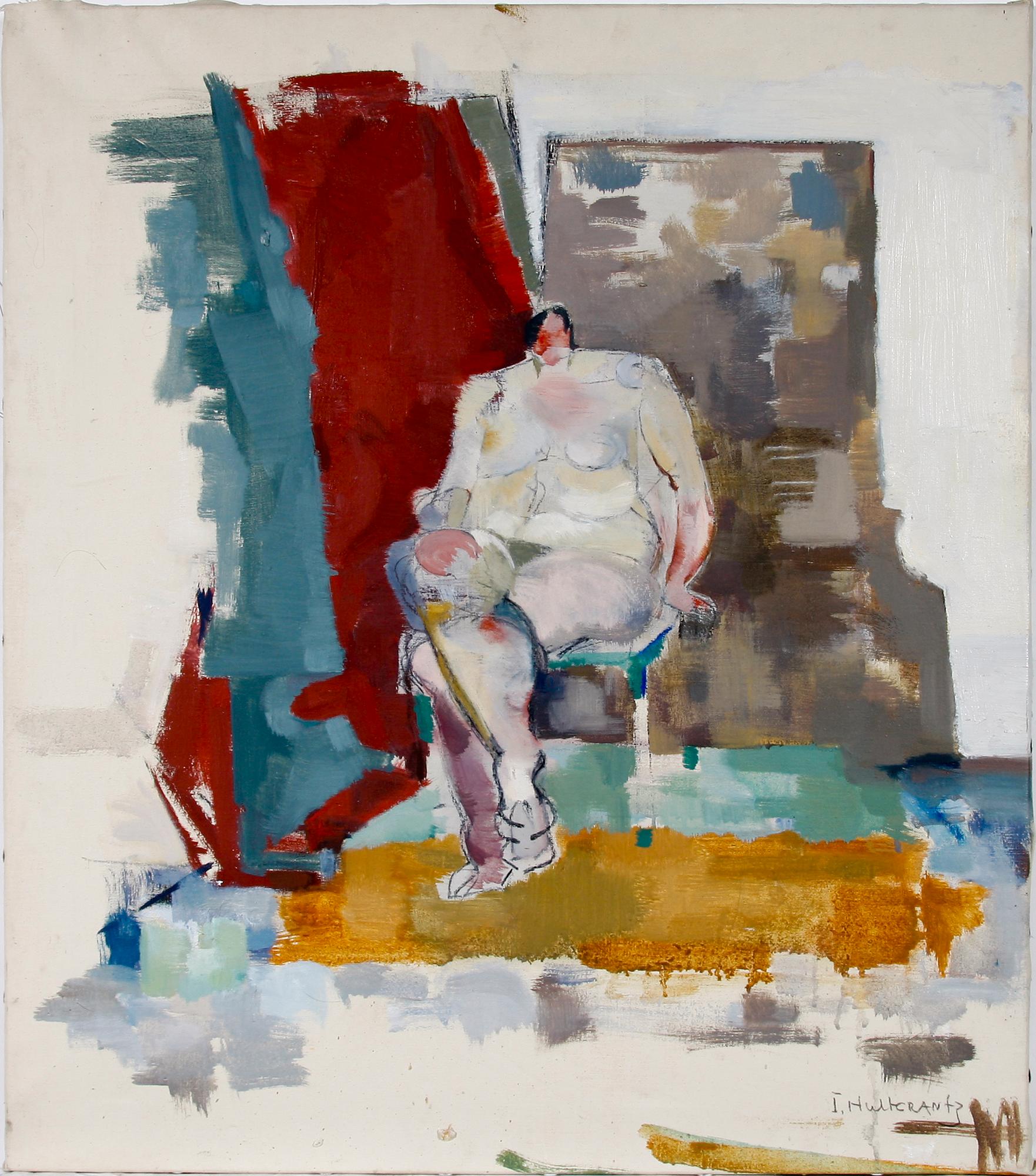 OKÄND KONSTNÄR, olja på duk, sign Hultcrantz.