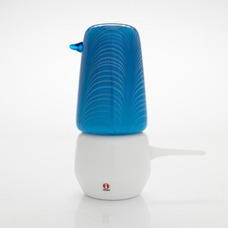Matti Klenell, glasfågel, "Korpi Brother", signerad M. Klenell Iittala.