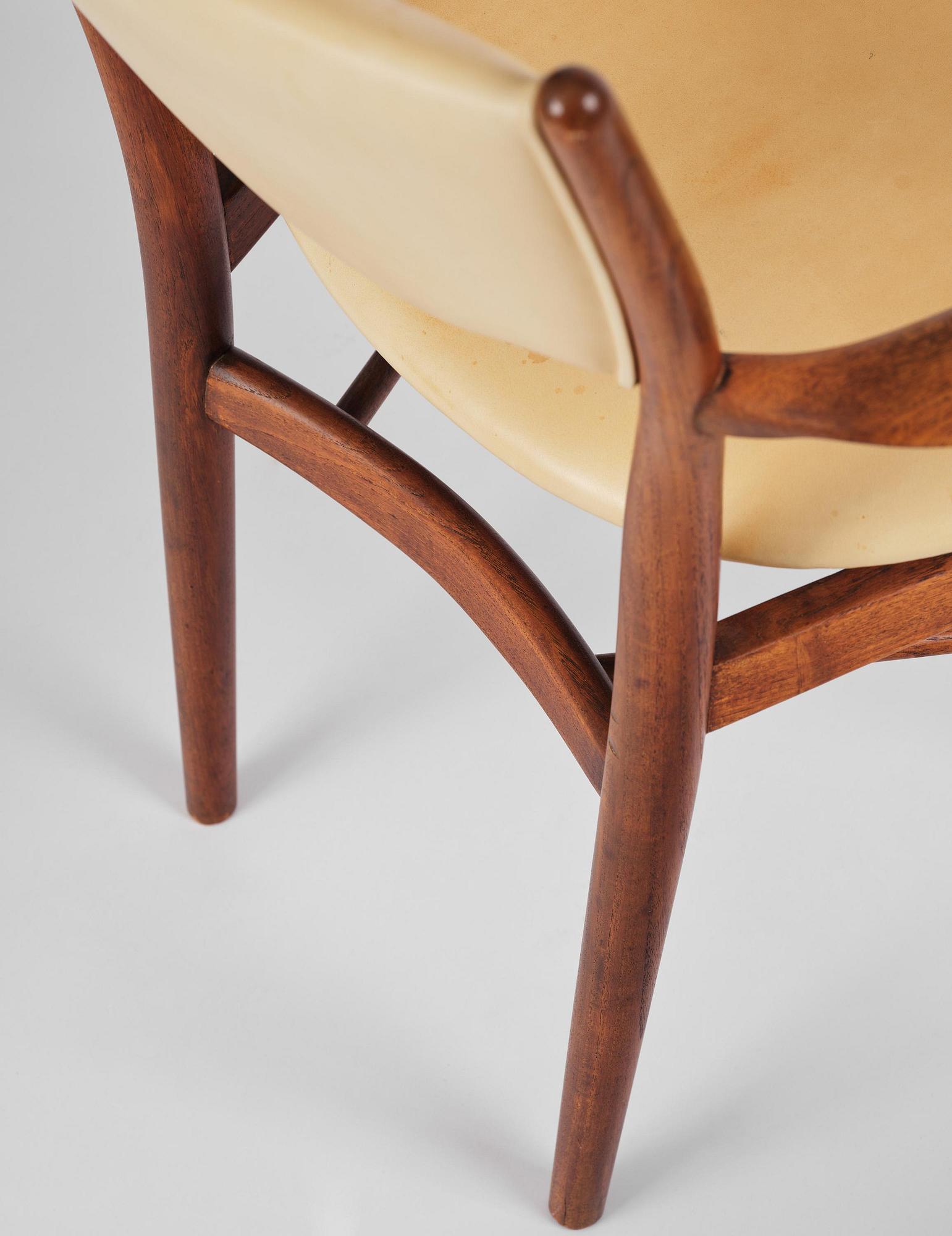 Finn Juhl, a set of six chairs and a pair of armchairs, model "Bo-63" and "Bo-72", Bovirke, Denmark, 1940s-50s.