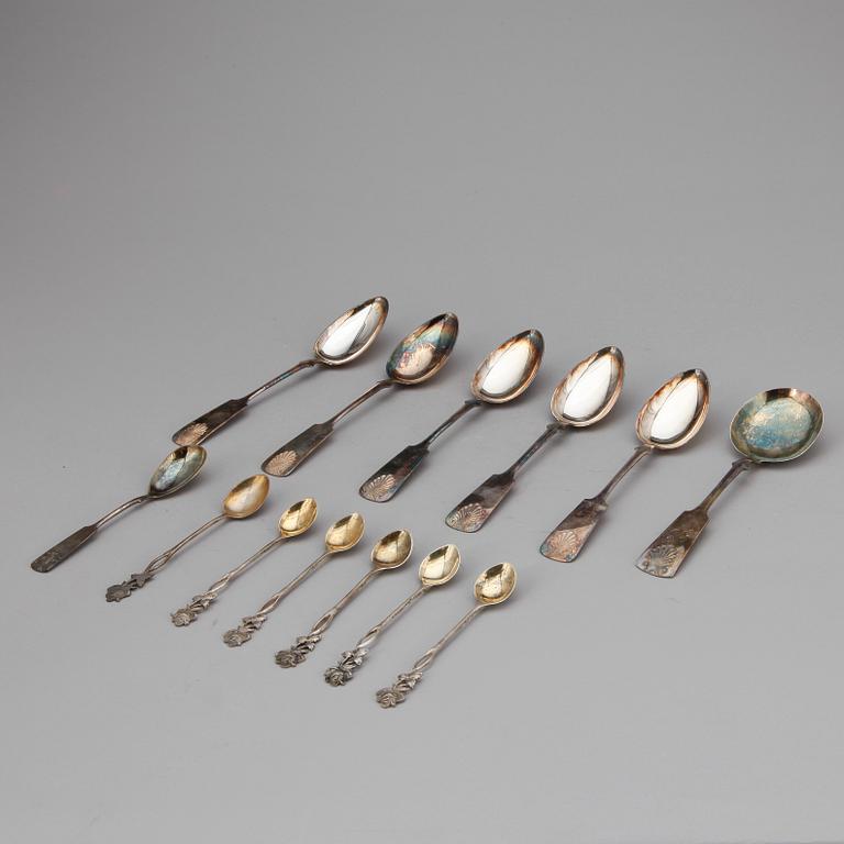 SKEDAR, 15 st, silver, Finland. Total vikt ca 323 gram.
