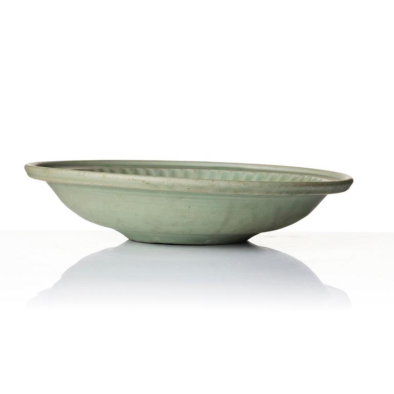 A Celadon dish, Ming dynasty (1368-1644).
