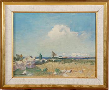 OKÄNDA KONSTNÄRER, 2 st. Olja på pannå, varav en sign.