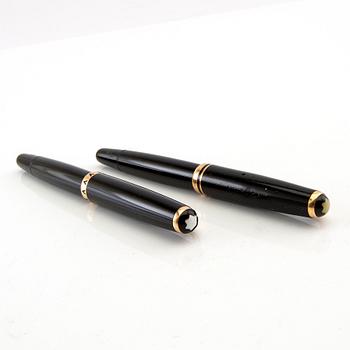 Montblanc fountain pens, 2 pcs Meisterstuck no. 252 and no. 262.