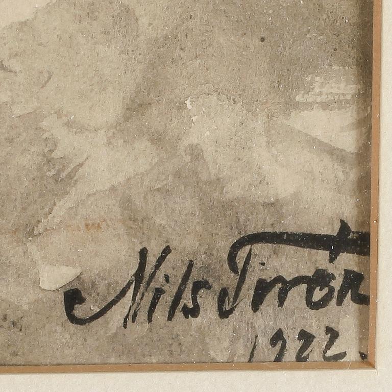 NILS TIRÉN, akvarell, signerad och daterad 1922.