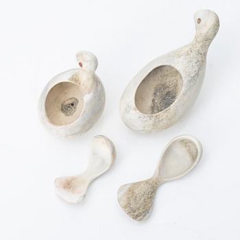 Lars Pirak, A pair of salt cellars, signed.