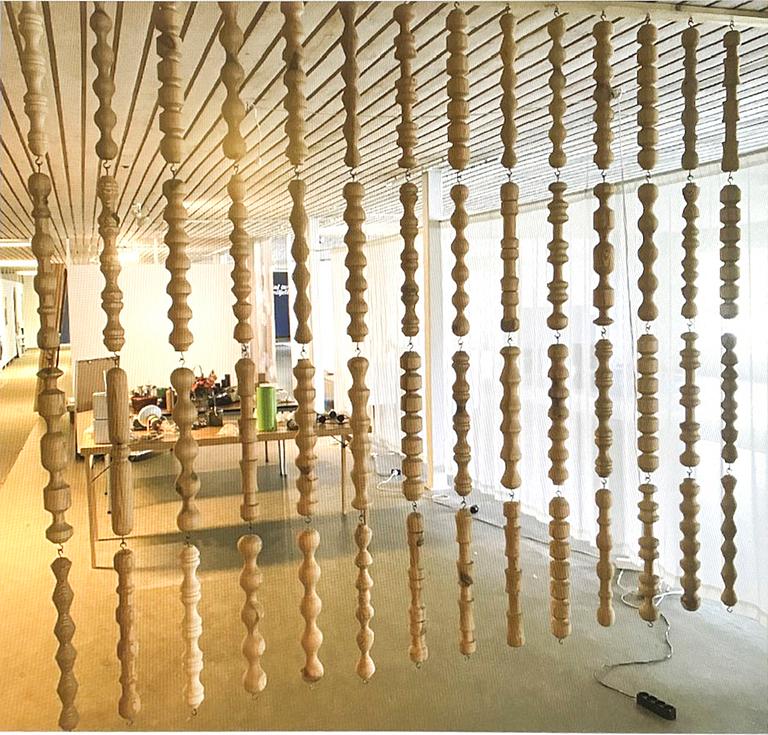 A 1967 pine room divider.