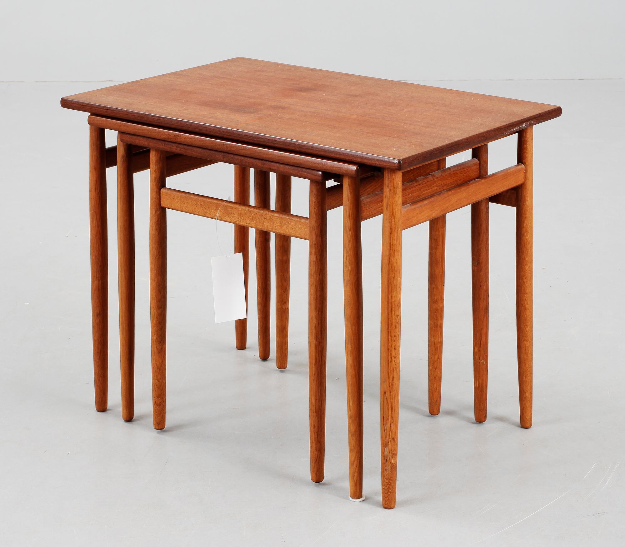 SATSBORD, 3 delar, teak, AB Seffle Möbelfabrik, 1950-60-tal.