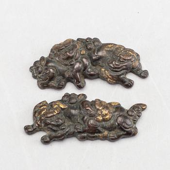MENUKI, 1 par, järn, Edo (1603-1868).