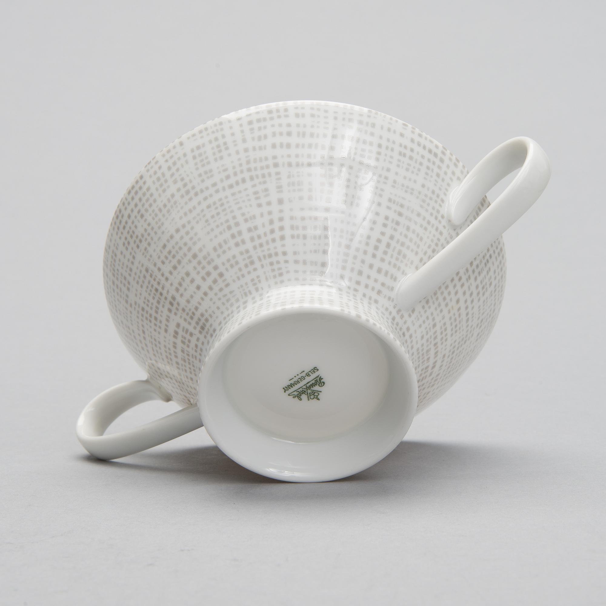 MATSERVIS, 78 delar, porslin, " Form 2000", Richard S. Latham & Raymond Loewy, Rosenthal 1900-talets mitt.