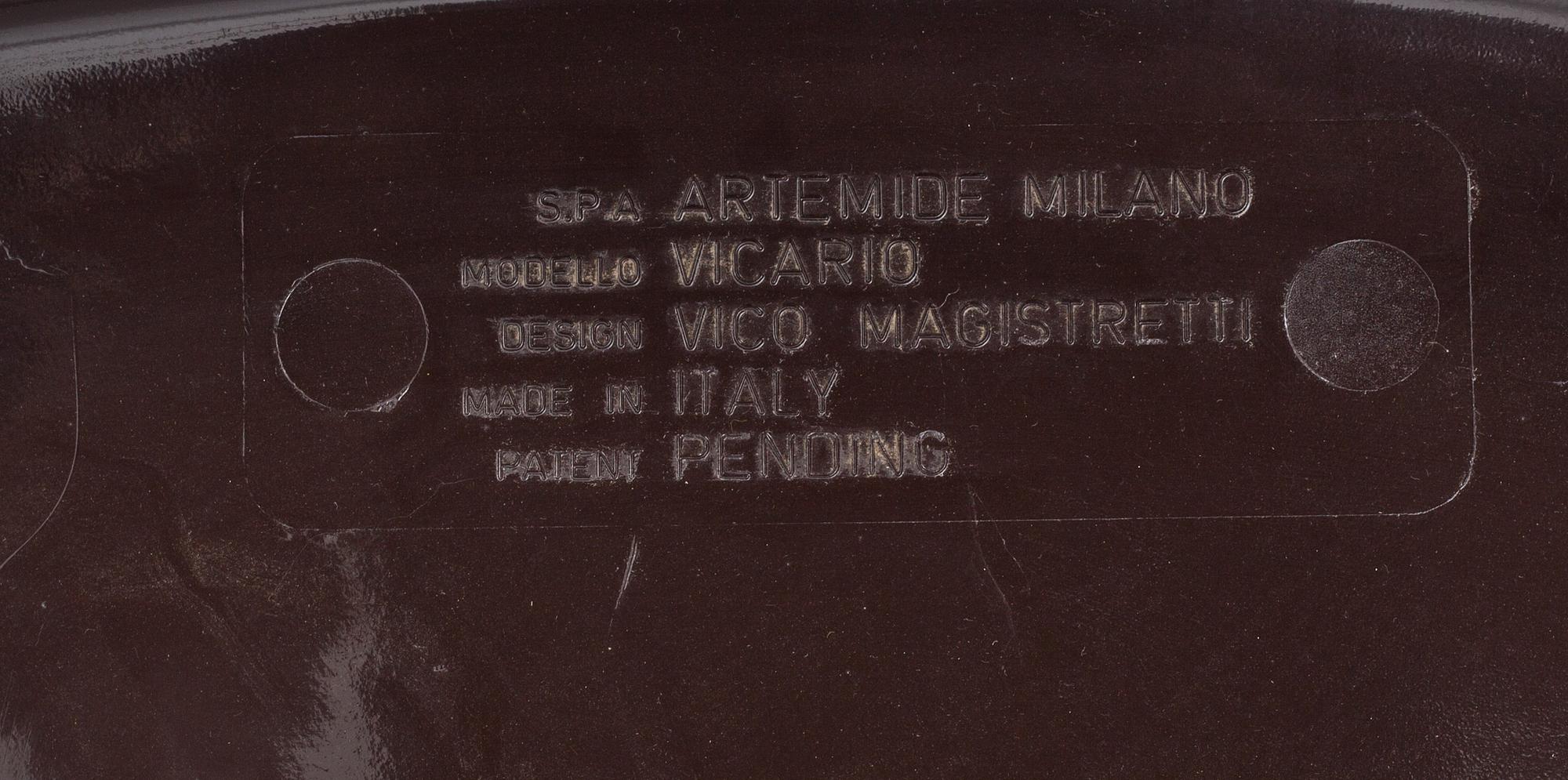 FÅTÖLJER, 2 st, "Vicario", design Vico Magistretti, Italien, 1900-talets andra hälft.