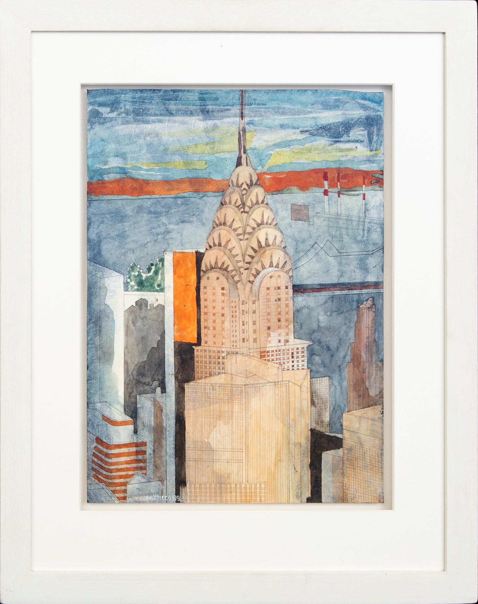 Jorge Castillo, a signed and dated mixed media on paper.