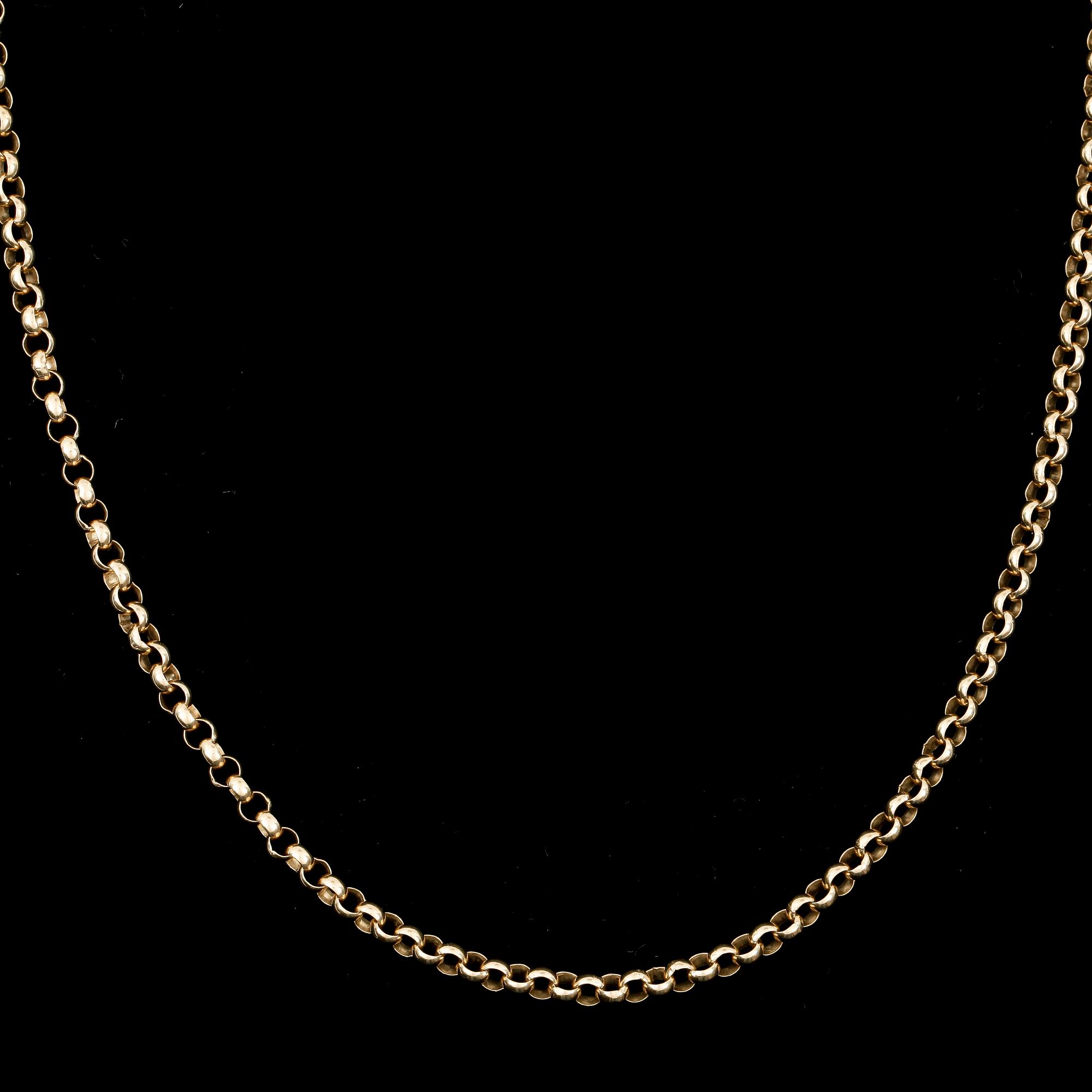 KEDJA, 18K guld. Vikt ca 18 gram.