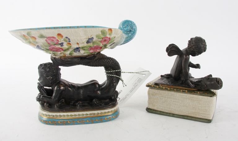 UPPSATSSKÅL och SKRIN, porslin och metall, 1900-talets andra hälft.