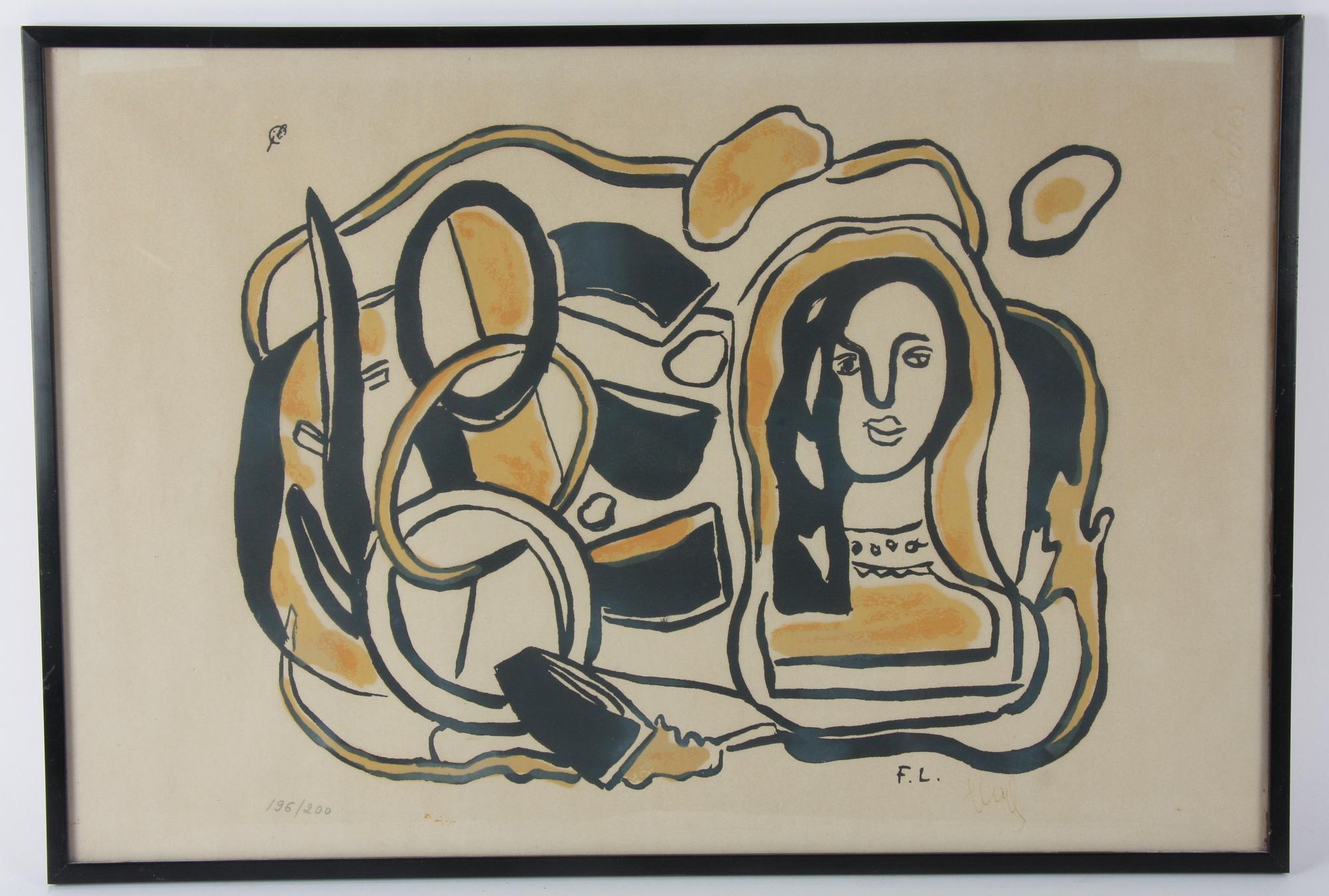 LEGER, FERNAND. Färglitografi, sign o numr 196/200.