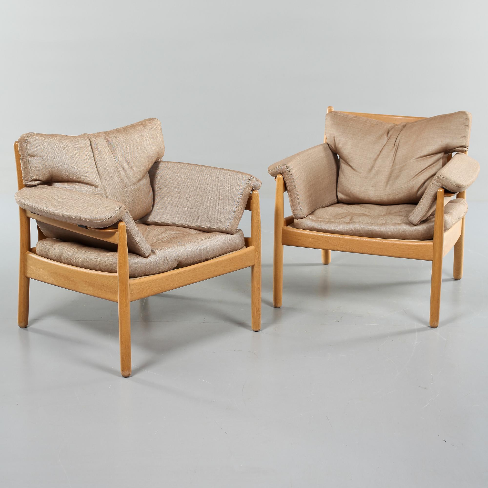 FÅTÖLJER, ett par, Gunnar Myrstrand, Källemo, 1960-tal.