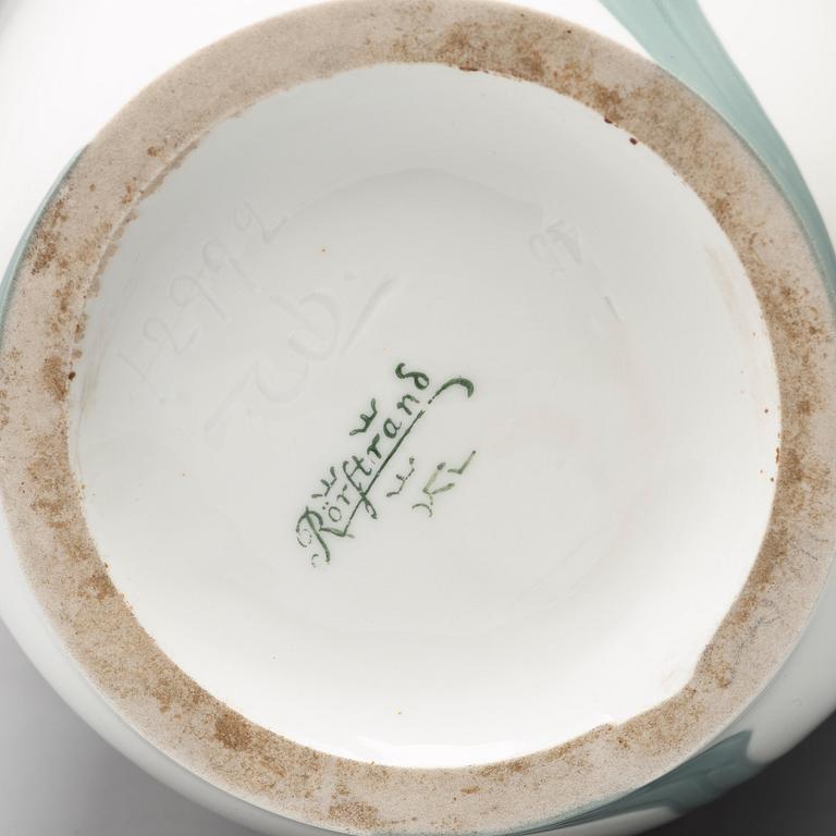 A Karl and Waldemar Lindström Art Nouveau porcealin vase, Rörstrand, Sweden ca 1900.