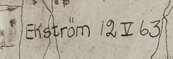 THEA EKSTRÖM, blandteknik, sign och dat 12 V 63.
