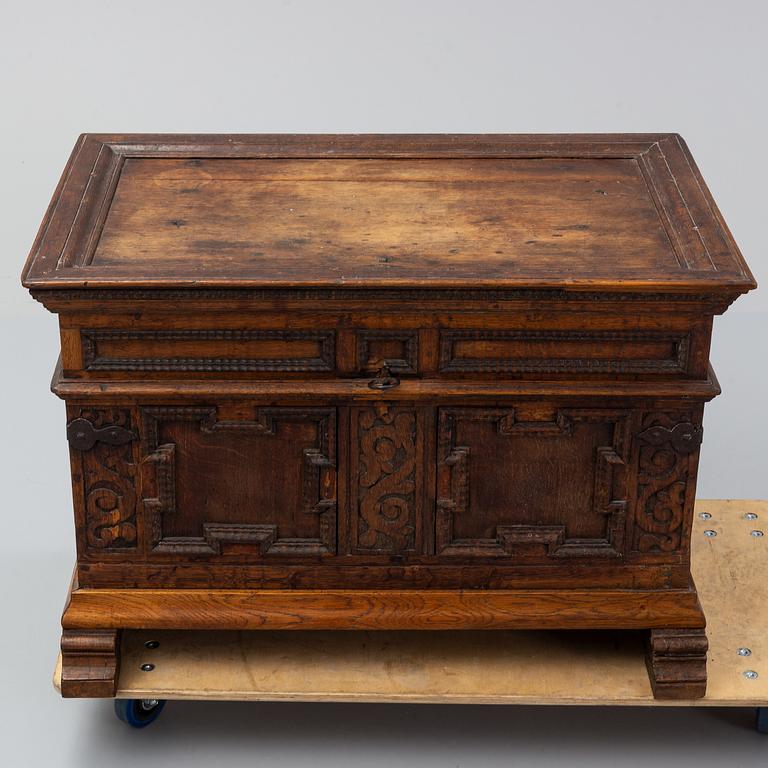 A 1700's oak chest.