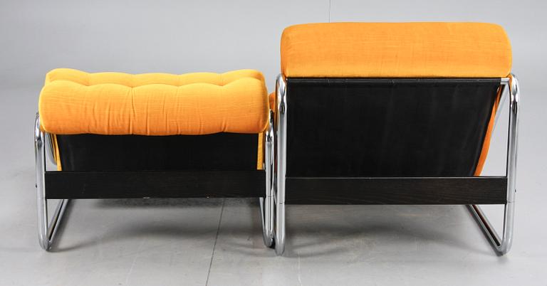 FÅTÖLJER, 2 st, "Impala", Gillis Lundgren för IKEA, 1972.
Tillverkad av Bröderna Granstrand, Skillingaryd, för IKEA.