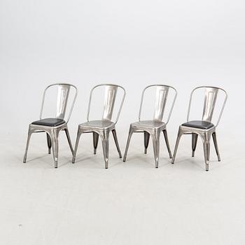 Xavier Pauchard chairs, 8 pcs, "A Stol", Tolix, France. 2000s.