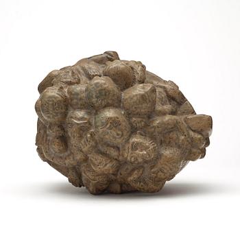 Åke Holm, skulptur, "Jona kastas i havet", Höganäs 1950-tal.