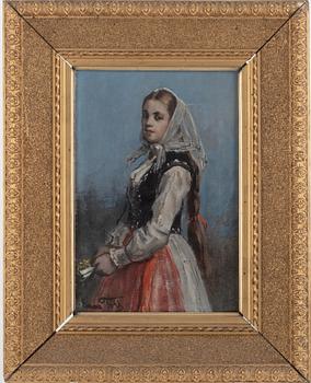 Emma Toll, Porträtt i halvfigur.
