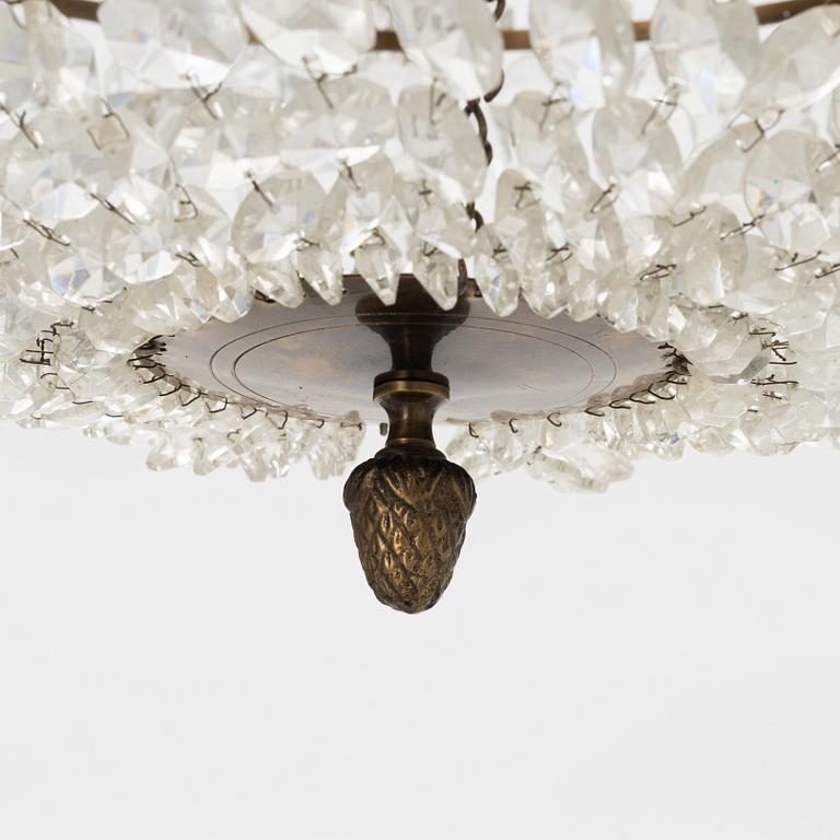 An Empire style chendelier, mid/secnd half of the 20th century.