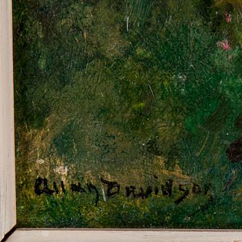 ALLAN DOUGLAS DAVIDSON, olja på pappannå, signerad.