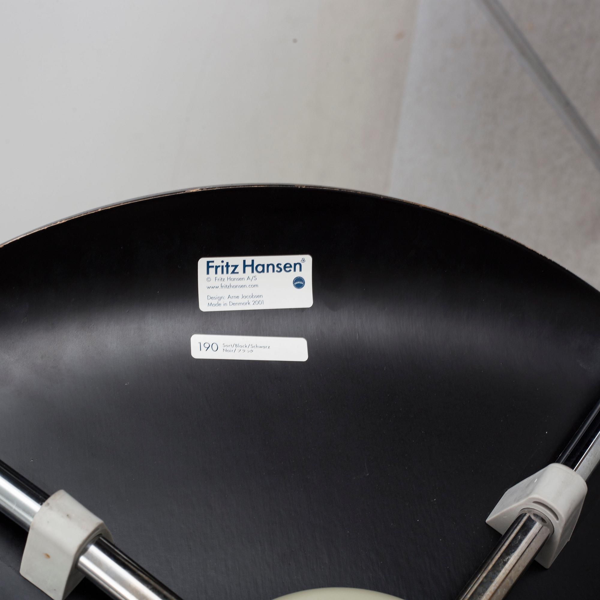 ARNE JACOBSEN, stolar, 7 st, "Sjuan", Fritz Hansen,