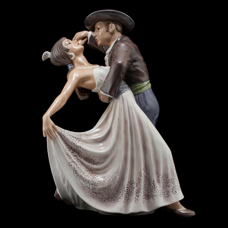 FIGURIN, porslin, Dahl Jensen, Danmark, 1900-talets andra hälft.