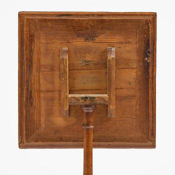 A burr-alder tilt-top table by J. Sjölin (master 1767-85).