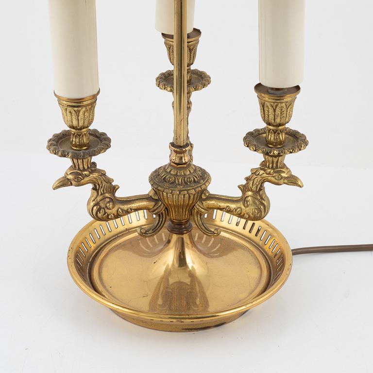 An Empire style bouillotte table lamp, Armaturhantverk, Tibro, second half of the 20th Century.