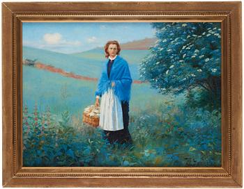 Hans Andersen Brendekilde, Flower picking.