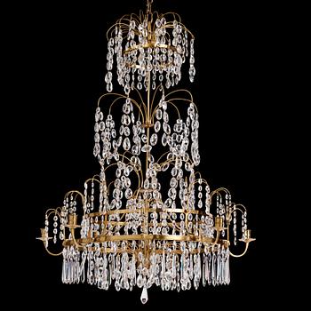 108. A late Gustavian five-light chandelier, late 18th century.