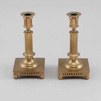 LJUSSTAKAR, 1 par, mässing, Grillby, 1900-talets första hälft.